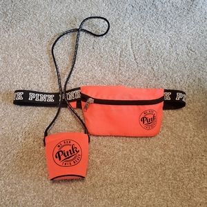 VS PINK Vintage Fanny Pack and Coozie Set
